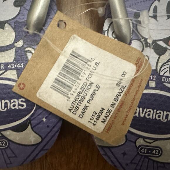 Mickey And Minnie Mouse Disney100 Flip Flops by Havaianas size 11/12 NEW - Picture 6 of 7